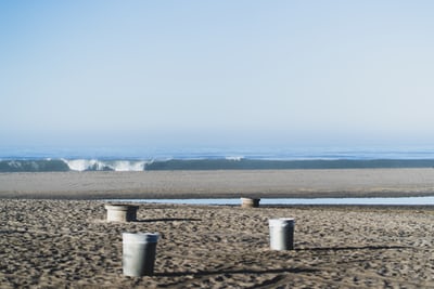 ocean view from beach in santa cruz