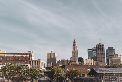 view of city buildings in wichita kansas