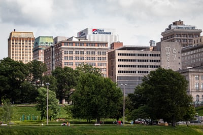 view of city building in memphis tennessee usa